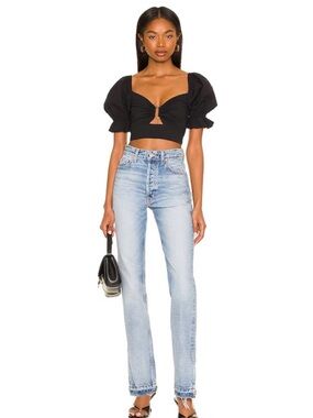 More to Come Black Crop Top